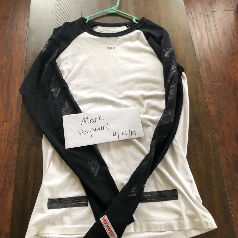 * Off-White Brushed Logo Long Sleeve